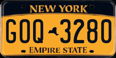 NY license plate GOQ3280