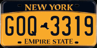 NY license plate GOQ3319
