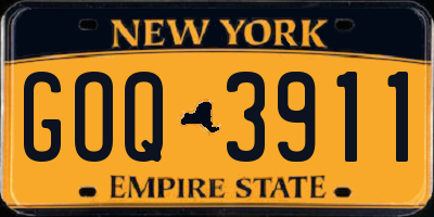 NY license plate GOQ3911