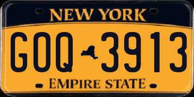 NY license plate GOQ3913