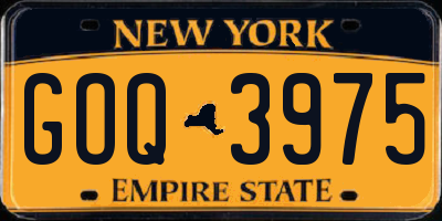 NY license plate GOQ3975