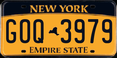 NY license plate GOQ3979