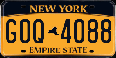 NY license plate GOQ4088