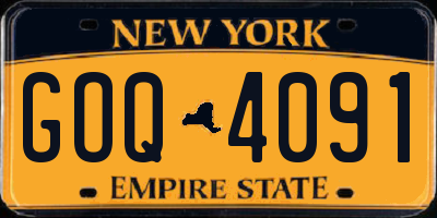 NY license plate GOQ4091