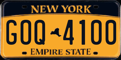 NY license plate GOQ4100
