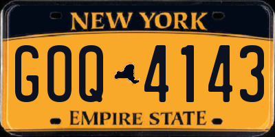 NY license plate GOQ4143
