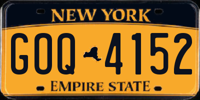 NY license plate GOQ4152