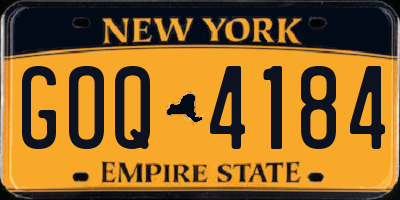 NY license plate GOQ4184