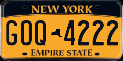 NY license plate GOQ4222