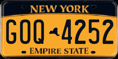 NY license plate GOQ4252