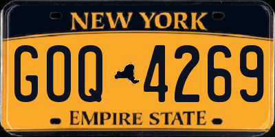 NY license plate GOQ4269