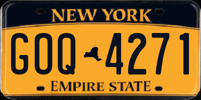 NY license plate GOQ4271