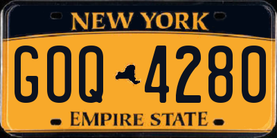 NY license plate GOQ4280