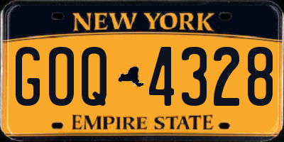NY license plate GOQ4328