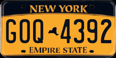 NY license plate GOQ4392