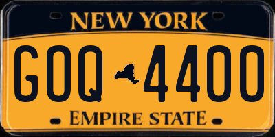 NY license plate GOQ4400