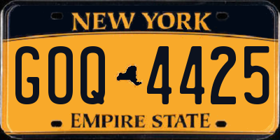 NY license plate GOQ4425