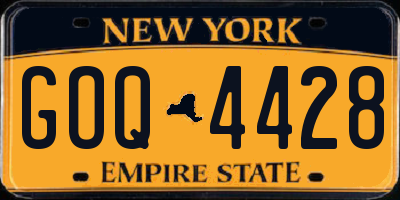 NY license plate GOQ4428