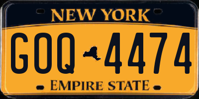 NY license plate GOQ4474