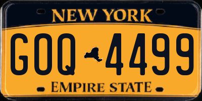 NY license plate GOQ4499