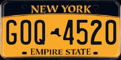 NY license plate GOQ4520