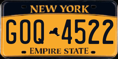 NY license plate GOQ4522