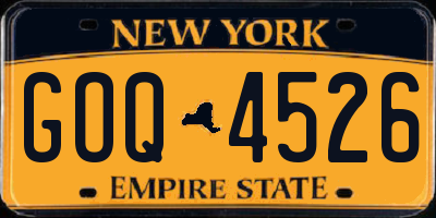 NY license plate GOQ4526