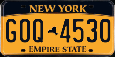 NY license plate GOQ4530