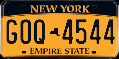 NY license plate GOQ4544