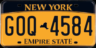 NY license plate GOQ4584