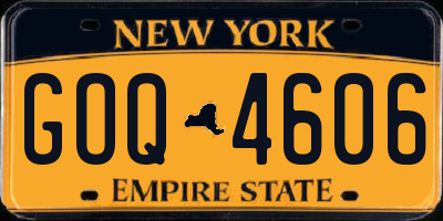 NY license plate GOQ4606