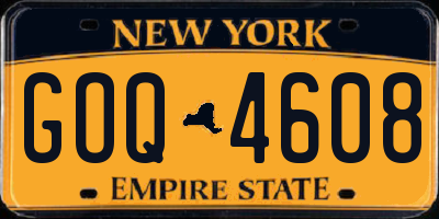 NY license plate GOQ4608