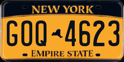 NY license plate GOQ4623