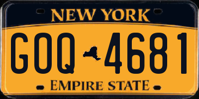 NY license plate GOQ4681