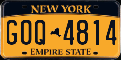 NY license plate GOQ4814