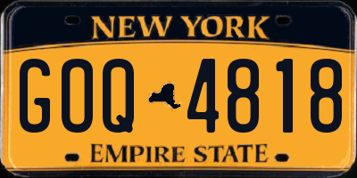 NY license plate GOQ4818