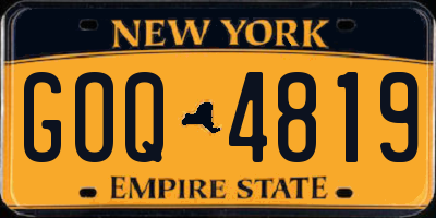 NY license plate GOQ4819