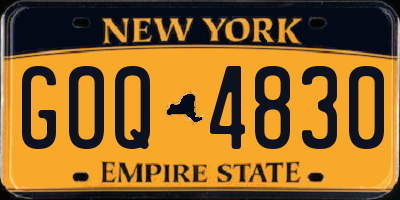 NY license plate GOQ4830