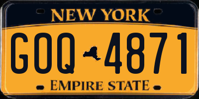 NY license plate GOQ4871