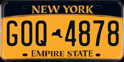 NY license plate GOQ4878