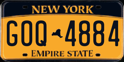 NY license plate GOQ4884