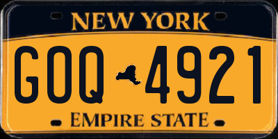 NY license plate GOQ4921