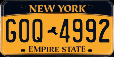 NY license plate GOQ4992