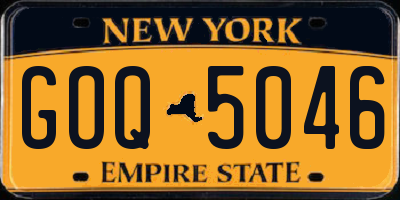 NY license plate GOQ5046