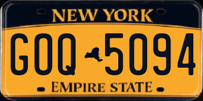 NY license plate GOQ5094