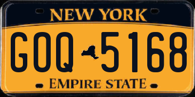 NY license plate GOQ5168