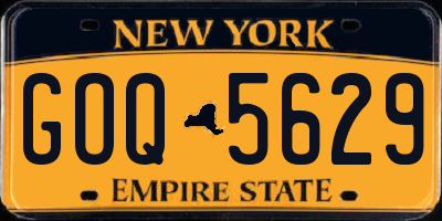 NY license plate GOQ5629
