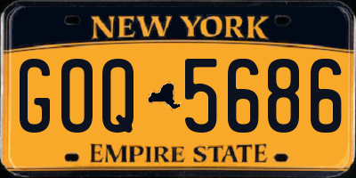 NY license plate GOQ5686
