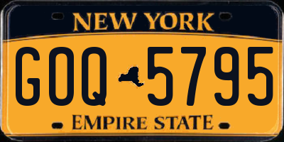 NY license plate GOQ5795