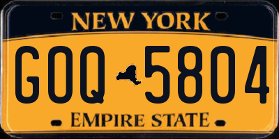 NY license plate GOQ5804